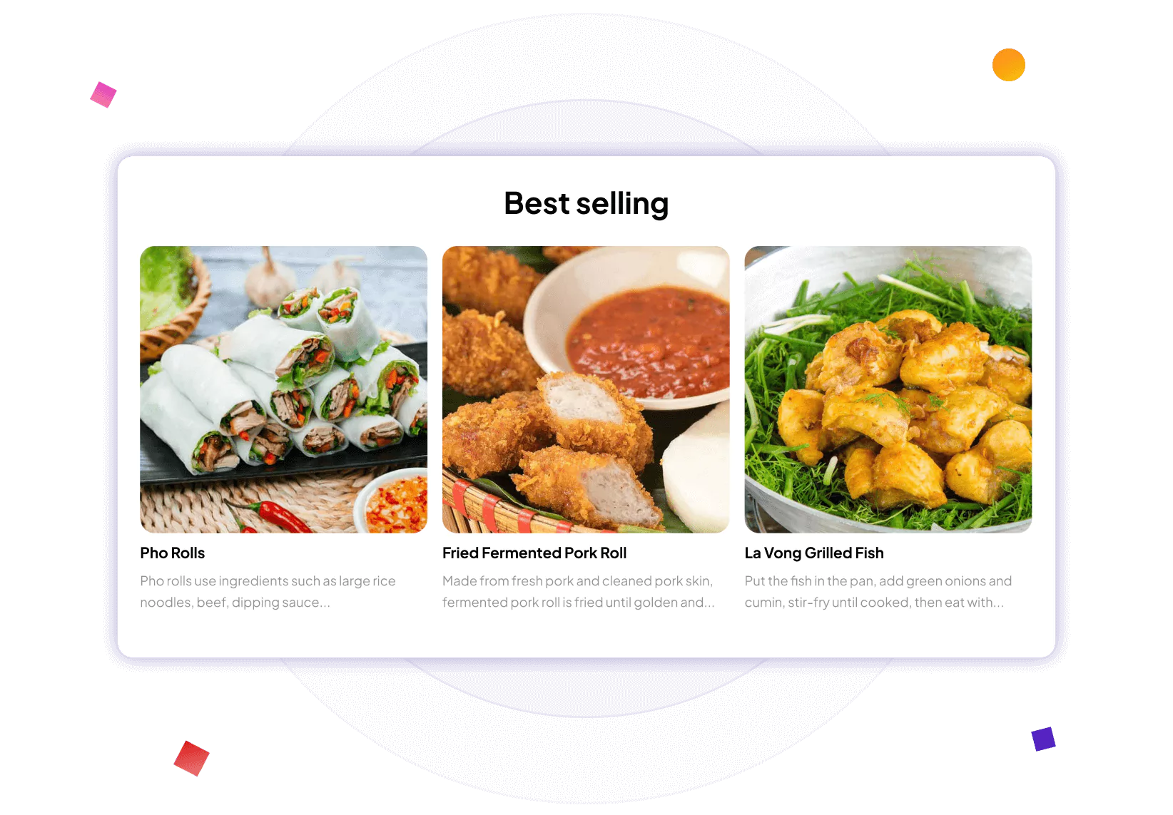 Display best sellers items on
                                    the website