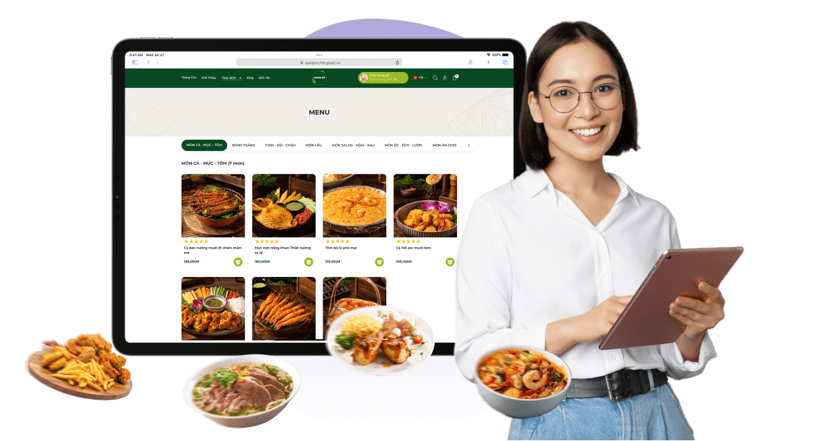 Remote ordering via food ordering website